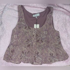WAYF Floral Tank Crop Top